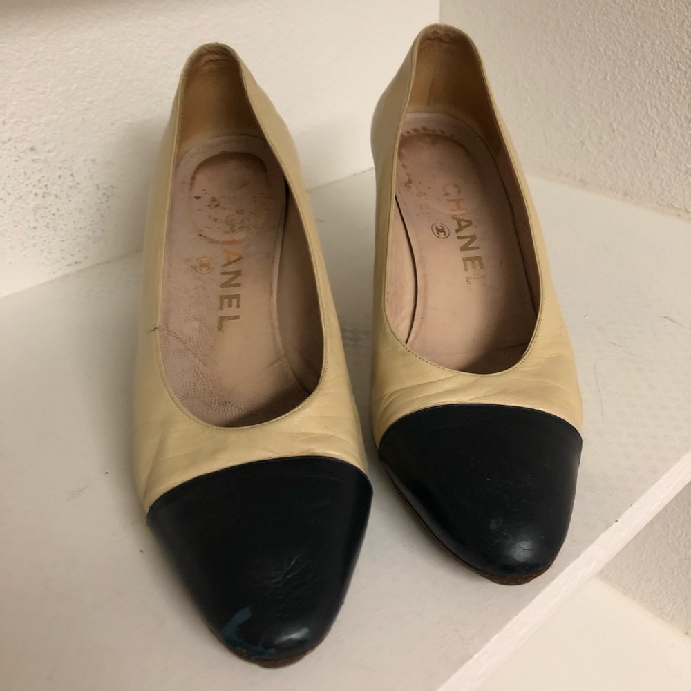 Vintage Chanel Two Tone Pumps